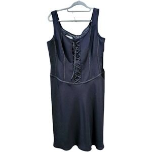 New with Tags Black Structured Corsette Style Y2K Tank Dress Nine West Size 12